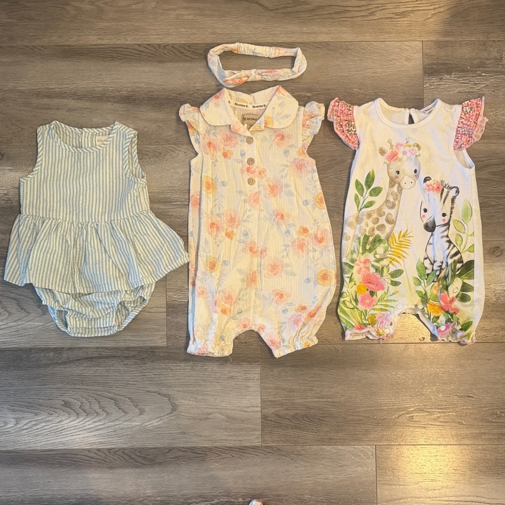 Set of Three Spring/Summer Baby Rompers